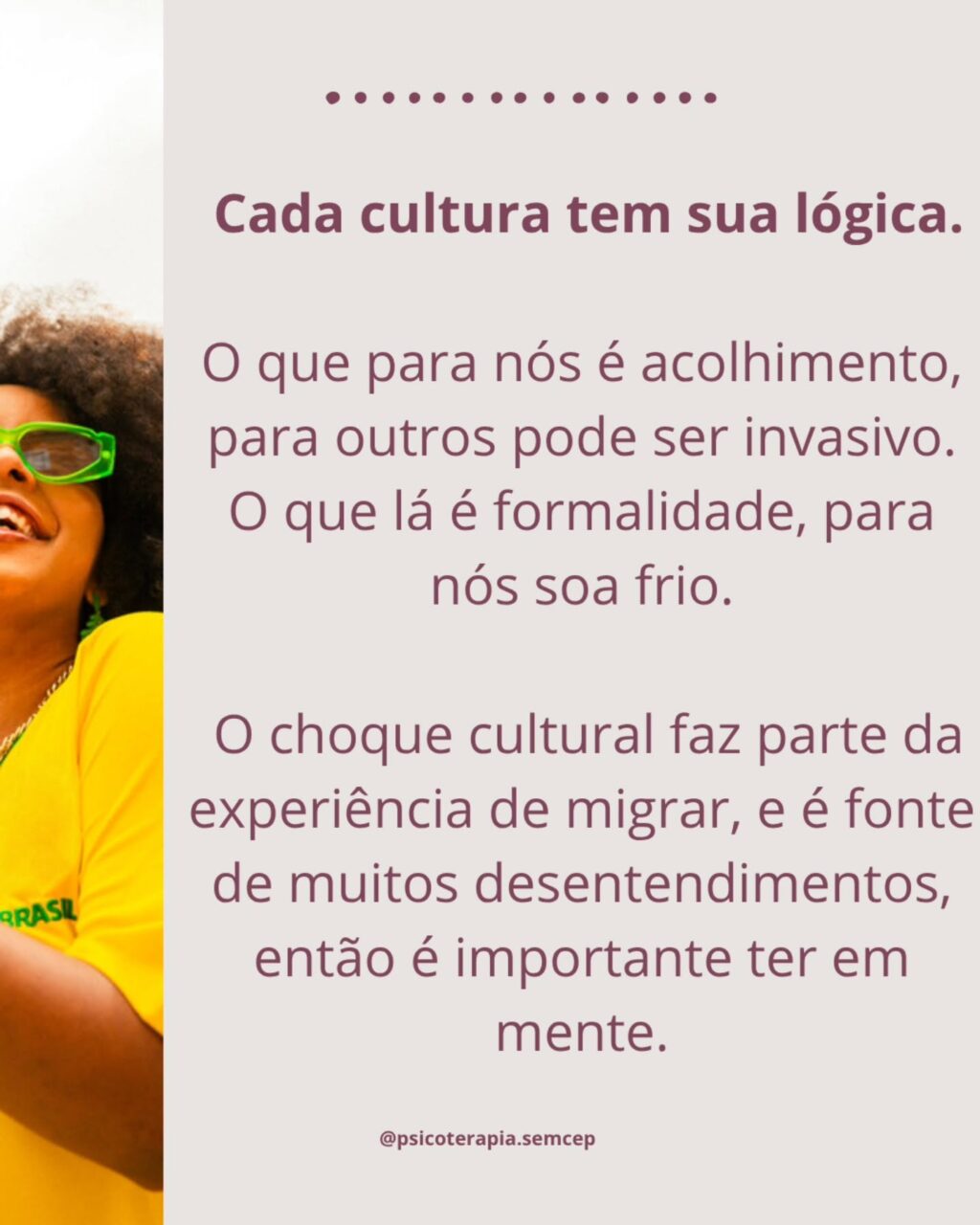 Instagram post from psicoterapia.semcep. This post is in position 7.