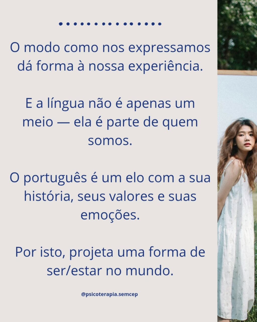 Instagram post from psicoterapia.semcep. This post is in position 1.