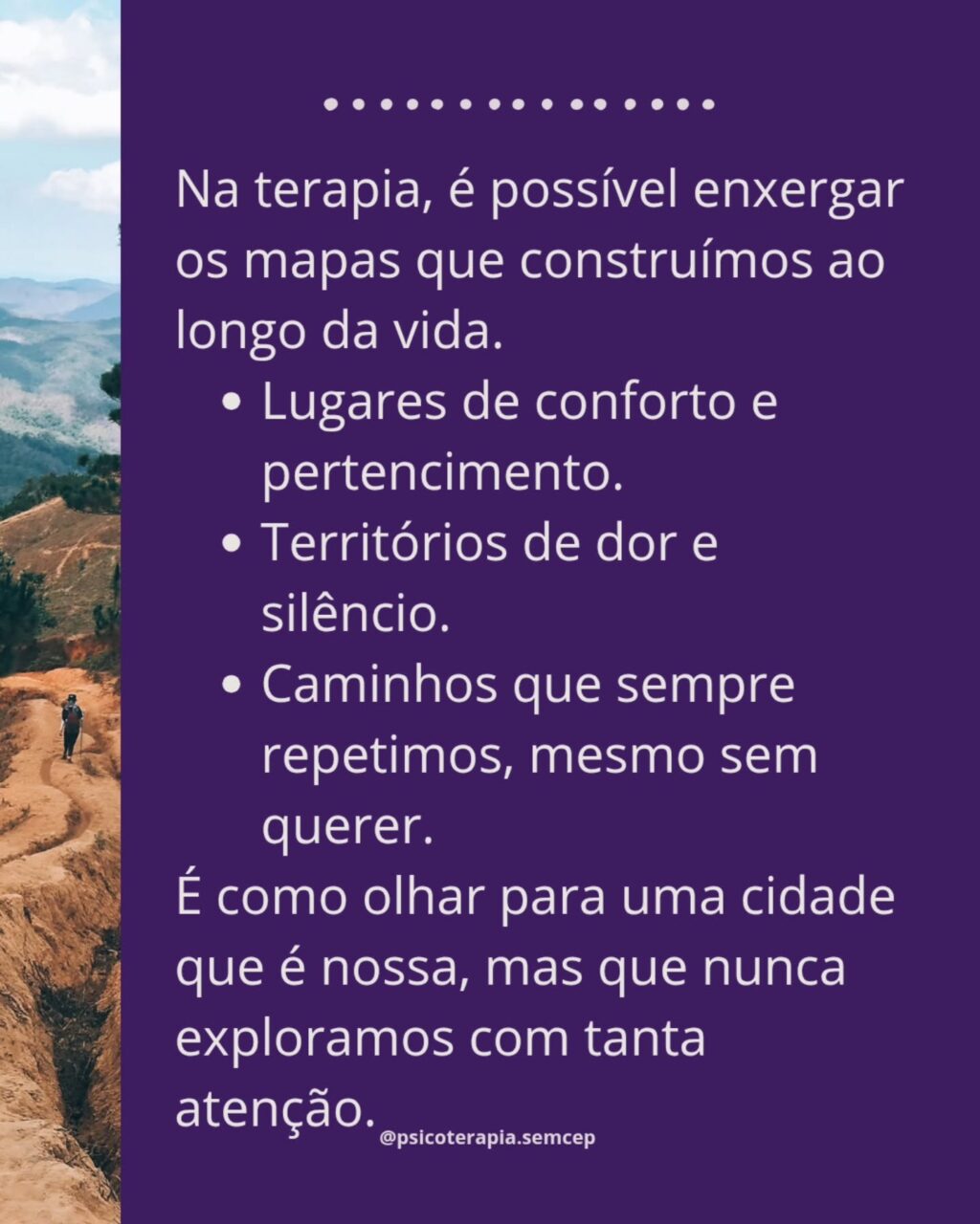 Instagram post from psicoterapia.semcep. This post is in position 1.